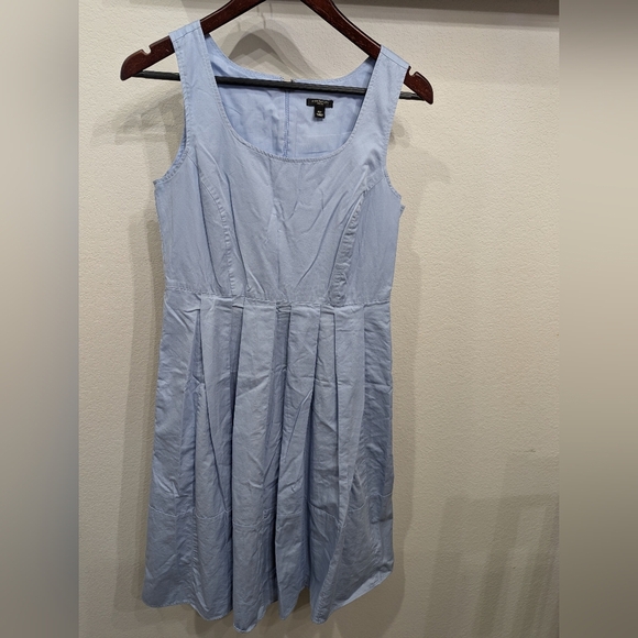 Ann Taylor Light Blue 100% Cotton Petite Dress, Size 6P - Picture 1 of 5